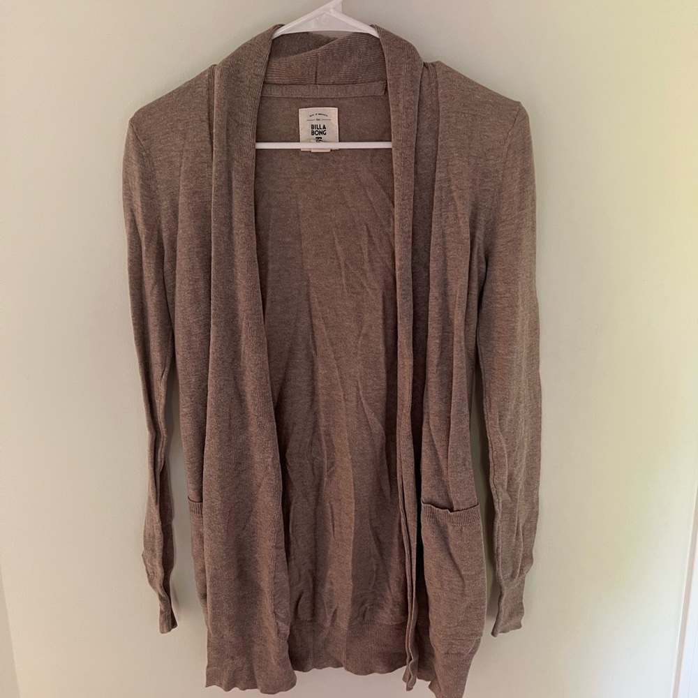Women's Open Front Cardigan Sweater - Brown